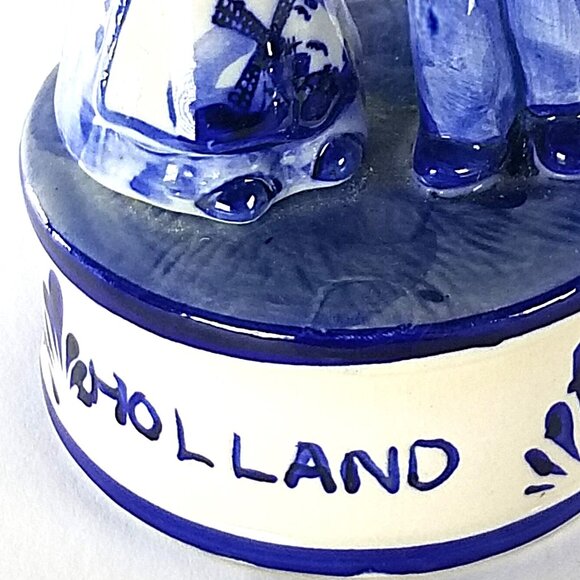 Delft Blue Dutch Boy Girl Figurine E.H. Hand Painted Porcelain Holland 93.10395 - Picture 2 of 6